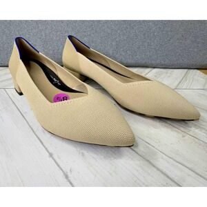 Rothy's Cream Pointed Toe Heels